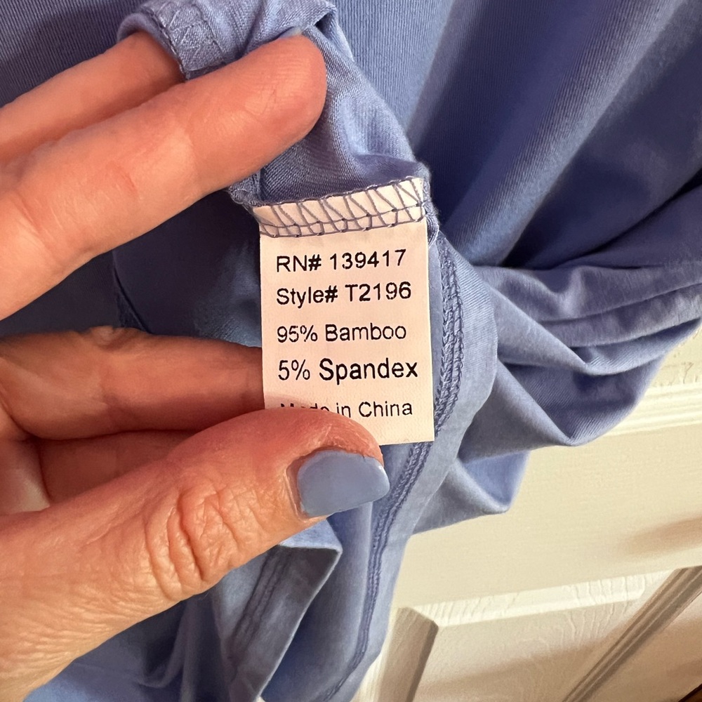 Piko periwinkle 95% bamboo tee size S - Picture 3 of 3